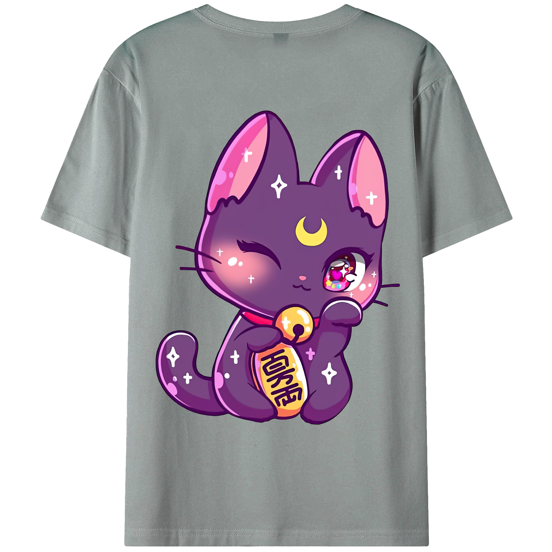 （画像用） 美少女戦士セーラームーン Sailor Moon 綿100％ メンズ半袖Tシャツ（バックプリント） 通気性